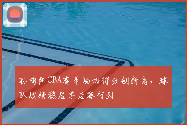 孙鸣阳CBA赛季场均得分创新高，球队战绩稳居季后赛行列