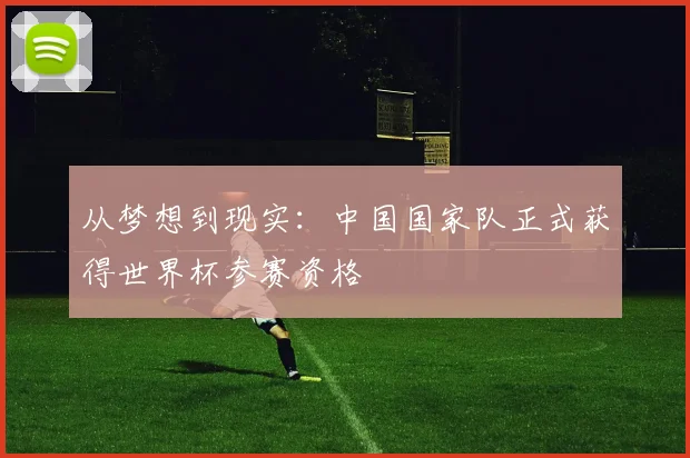 从梦想到现实:中国国家队正式获得世界杯参赛资格